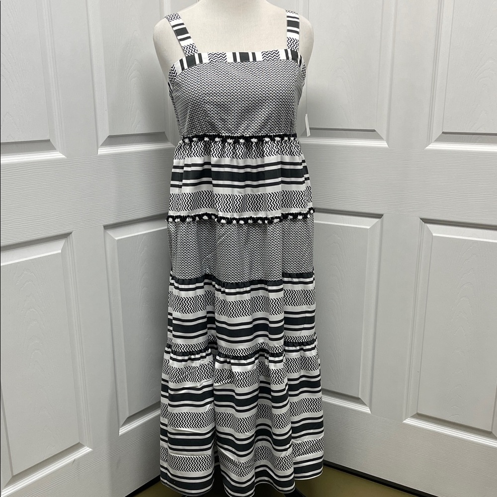Grace + Karma Mixed Stripe Maxi Tank Sundress Medium NWT